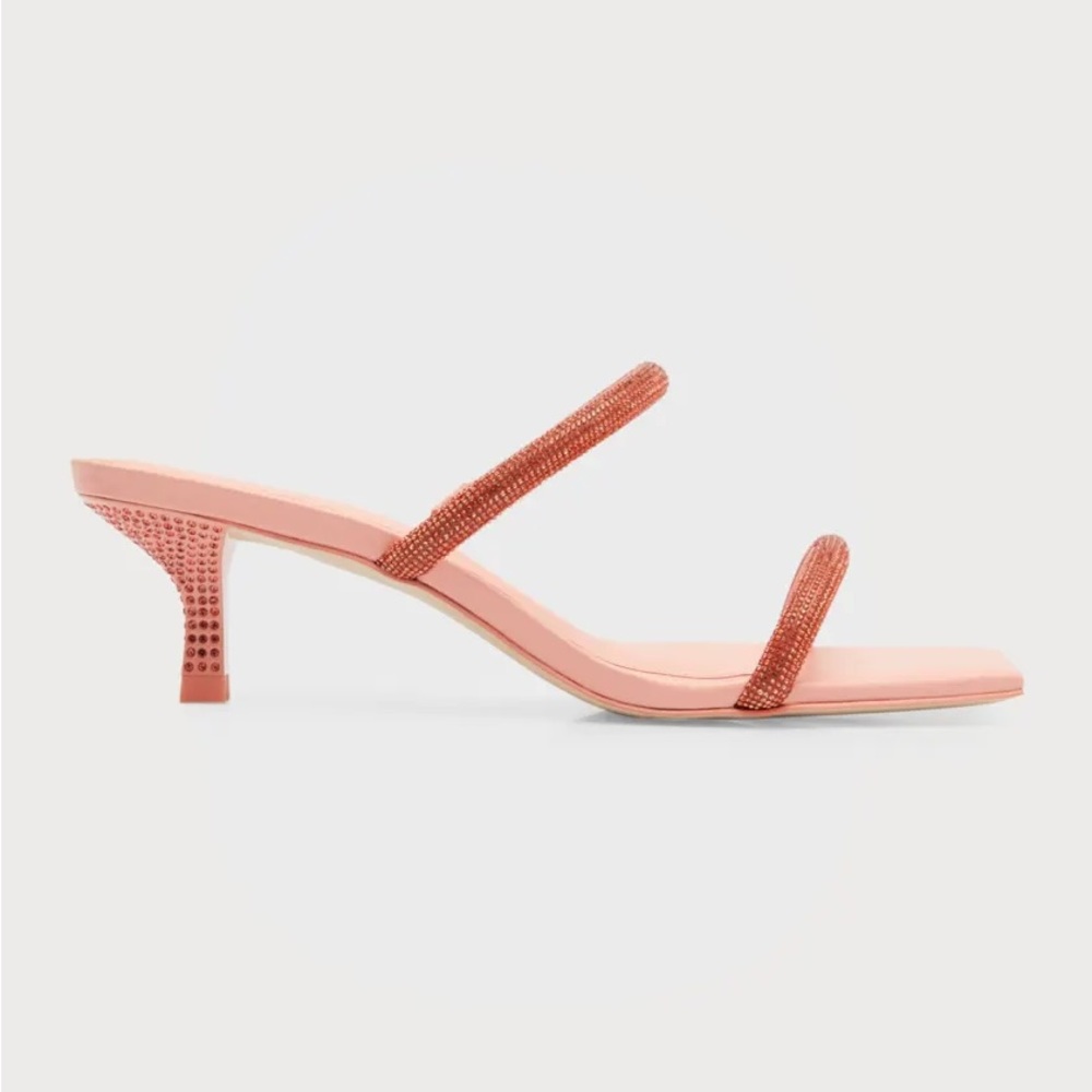 Nami Crystal-Embellished Kitten-Heel Sandals